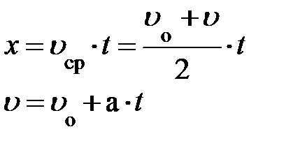 Прямолинейное равнопеременное движение - student2.ru