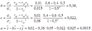 Расчет прямолинейного уравнения регрессии и коэффициента корреляции при ограниченном числе опытов - student2.ru