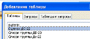 Связать таблицы Список группы ДБ-20 и Оценки ДБ-20 по ключевому полю - КОД - student2.ru