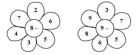 у р о к 88. вычитание из чисел 8, 9 - student2.ru