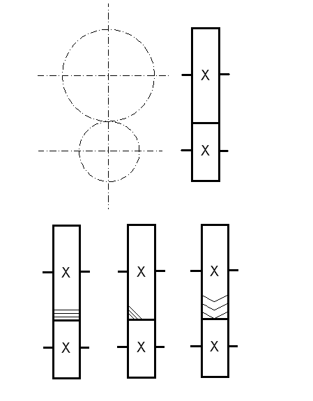 Условие графического обозначения некоторых элементов кинематических схем (ГОСТ 2.770-68) - student2.ru