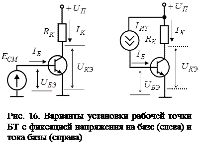 установка рабочей точки биполярного транзистора - student2.ru