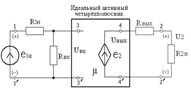 Эквивалентные схемы и коэффициенты усиления усилителя - student2.ru