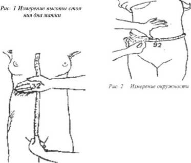 Измерение окружности живота и высоты стояния матки - student2.ru