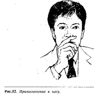 Глава V Значение жестов, связанных с прикосновением рук к различным частям лица - student2.ru