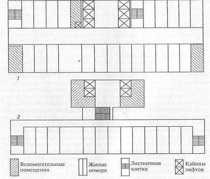 Общественная часть гостиницы. Общественные помещения могут быть расположены в надзем­ных - student2.ru