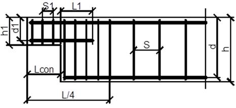 Расчет и конструирование ригеля с подрезкой - student2.ru