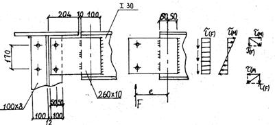 Расчет узла примыкания балок настила к сварной балке в одном уровне - student2.ru
