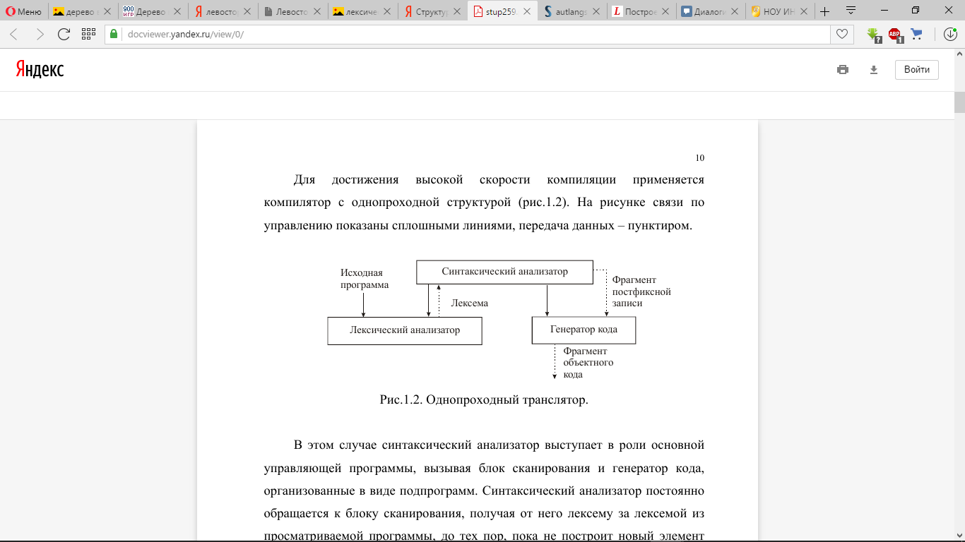 структура компилятора. типы транслирующих программ. - student2.ru