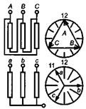 Обозначения схем и групп соединения обмоток трехфазных трансформаторов - student2.ru
