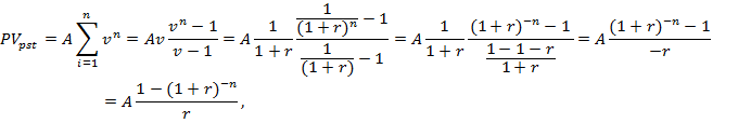 Определение текущей стоимости аннуитета - student2.ru