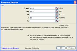 Определение величины периодического платежа. Функция ПЛТ() - student2.ru