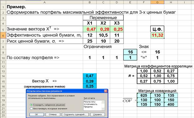 Постановка задачи об оптимальном портфеле - student2.ru