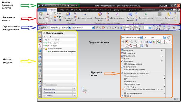 Интерфейс пользователя NX 9.0 - student2.ru