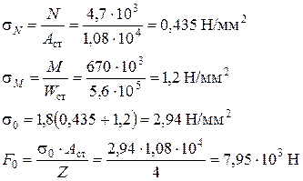 Материалы крепежных деталей и допускаемые напряжения - student2.ru