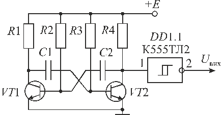 автоколивальний мультивібратор на транзисторах - student2.ru