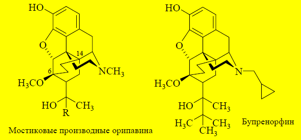 Наркотические анальгетики с сохранённой циклической структурой морфина - student2.ru