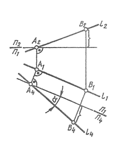 Алгоритм построения линии пересечения горизонтально проецирующей плоскости Р с плоскостью общего положения Q(D АВС) - student2.ru