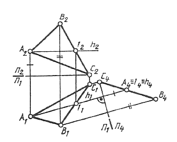 Алгоритм построения линии пересечения горизонтально проецирующей плоскости Р с плоскостью общего положения Q(D АВС) - student2.ru