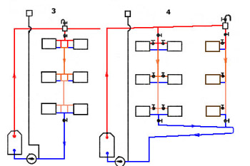 Двухтрубные горизонтальные системы отопления с искусственной циркуляцией. - student2.ru