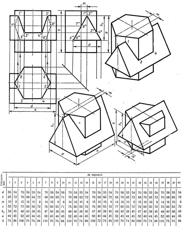 Лист 1.4 «Пересечение геометрических тел» - student2.ru