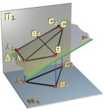 Положение плоскости относительно плоскости проекций. - student2.ru