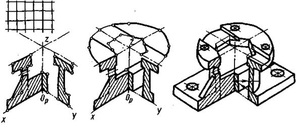 Построение аксонометрических изображений деталей - student2.ru