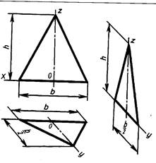 Построение аксонометрических проекций предметов призматической и пирамидальной формы - student2.ru