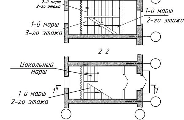 Расчёт и геометрическая разбивка лестничной клетки - student2.ru