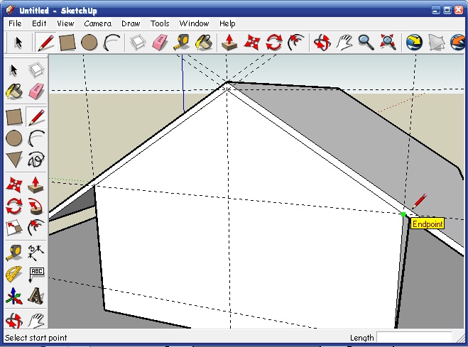 SketchUp Урок шестой. Экстерьер дома в SketchUp - student2.ru