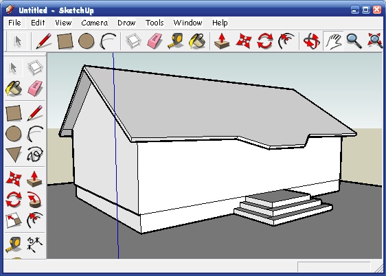 SketchUp Урок шестой. Экстерьер дома в SketchUp - student2.ru