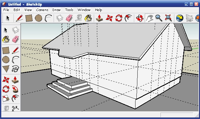 SketchUp Урок шестой. Экстерьер дома в SketchUp - student2.ru