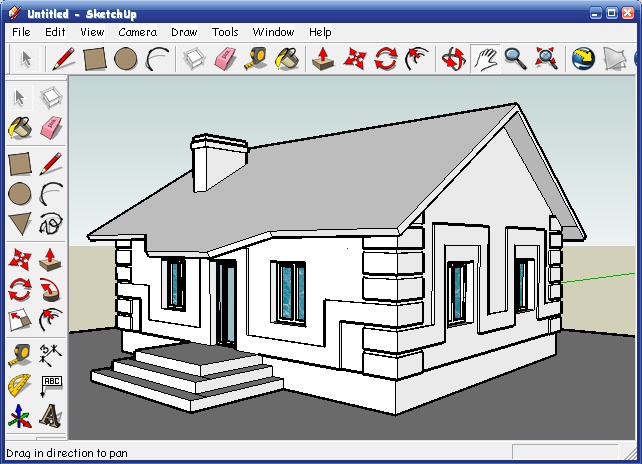 SketchUp Урок шестой. Экстерьер дома в SketchUp - student2.ru