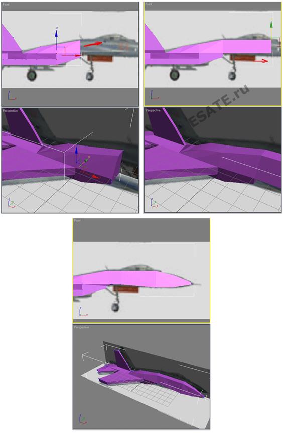 Создание объекта «истребитель». Полигональное моделирование объекта «истребитель» - student2.ru