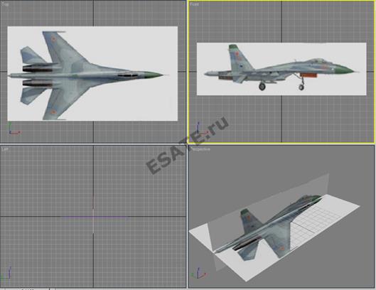 Создание объекта «истребитель». Полигональное моделирование объекта «истребитель» - student2.ru