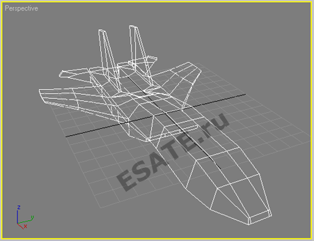 Создание объекта «истребитель». Полигональное моделирование объекта «истребитель» - student2.ru