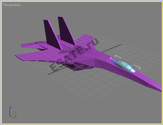 Создание объекта «истребитель». Полигональное моделирование объекта «истребитель» - student2.ru