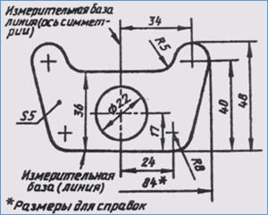 Тема 3. Нанесение размеров на рабочих чертежах деталей - student2.ru