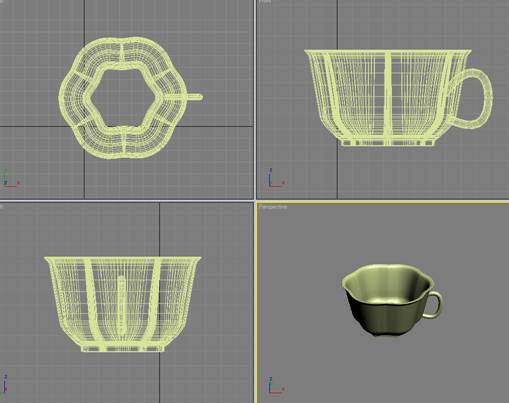 В командной панели на вкладке Create в разделе Shapes выбрать сплайн Line - student2.ru