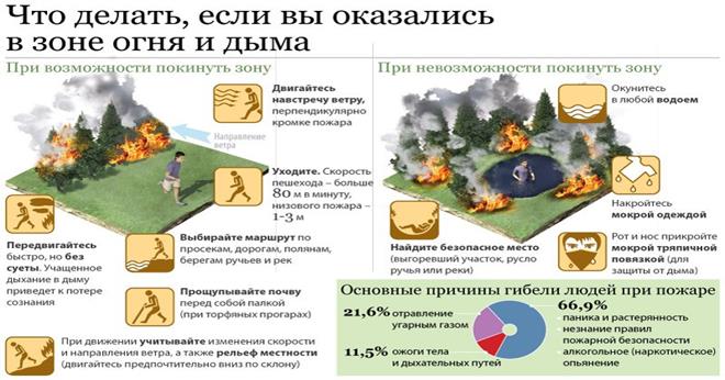 Рассмотрим действие населения при приближении лесного пожара. - student2.ru