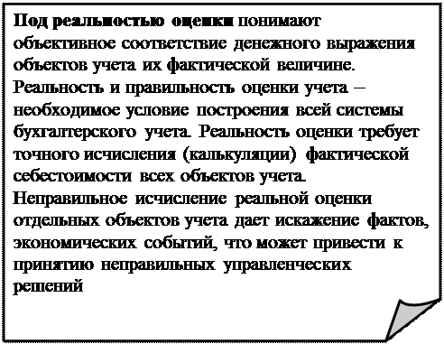 к оценке, как к одному из элементов метода бухгалтерского учета, предъявляются требования - student2.ru