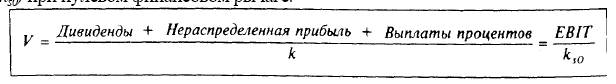 Модель влияния структуры капитала на цену фирмы при предположении отсутствия налогов — модель ММ 1958 г. - student2.ru