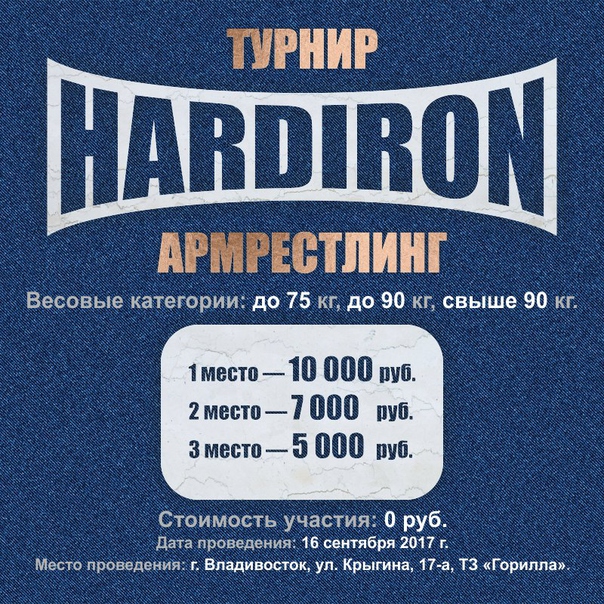 Турнир «Хардирон» по армрестлингу. - student2.ru
