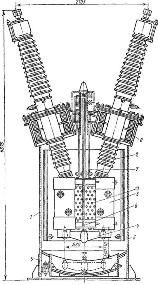 Баковые масляные выключатели - Выключатели высокого напряжения - student2.ru