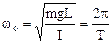 For the period of oscillations of scope without loads have - student2.ru