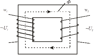 Теория работы. Трансформатором называется статическое (не имеющее подвижных частей) устройство, преобразующее переменный ток одного напряжения в переменный ток другого - student2.ru