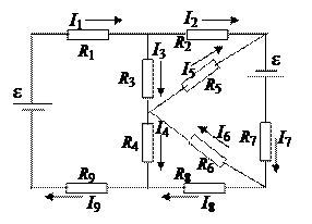 ТЕСТ 7.Какое из приведенных уравнений соответствует второму правилу Кирхгофа для схемы, изображенной на рисунке? - student2.ru