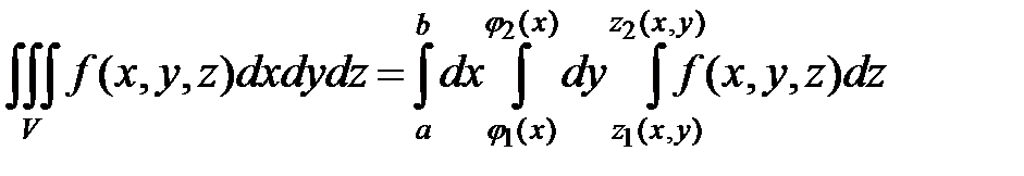 Вычисление тройного интеграла в декартовых координатах - student2.ru