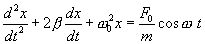 Вынужденный механические колебания. Дифференциальное уравнение и его решение. Резонанс. - student2.ru
