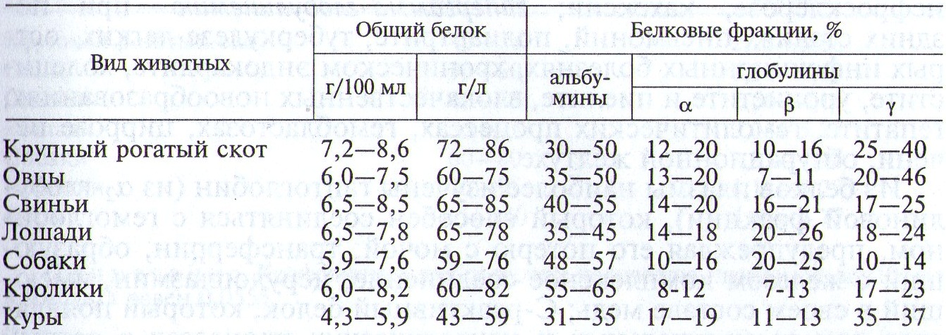 Количество общего белка и белковых фракций в сыворотке крови - student2.ru
